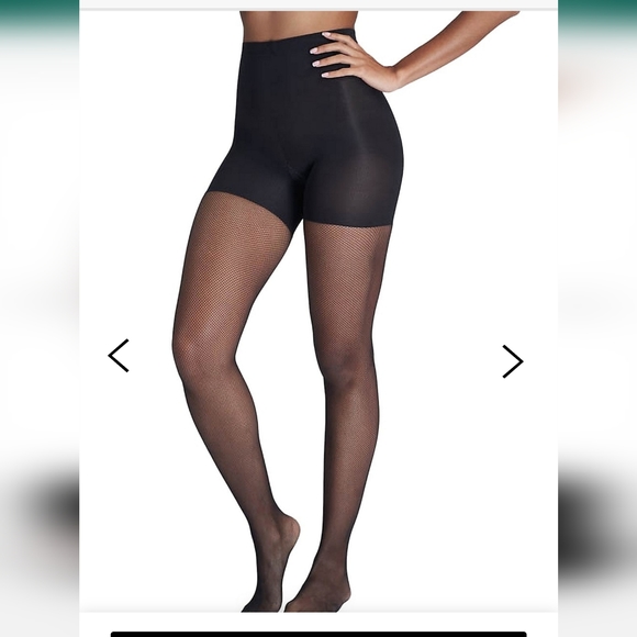 NWT - SPANX - Micro-fishnet mid-thigh tights. - Picture 4 of 6